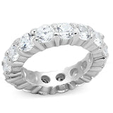 LOAS932 - Silver 925 Sterling Silver Ring with AAA Grade CZ in Clear - Alamode - Flyclothing LLC
