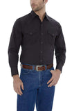 Ely Cattleman Mens L/S Black Solid Snap Shirt - Ely Cattleman - Flyclothing LLC