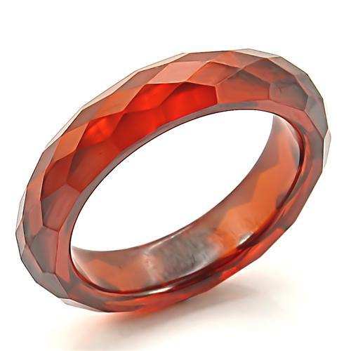 LOS070 - Stone Ring with AAA Grade CZ in Garnet - Alamode - Flyclothing LLC
