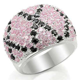 LOS357 - Silver 925 Sterling Silver Ring with AAA Grade CZ in Multi Color - Alamode - Flyclothing LLC