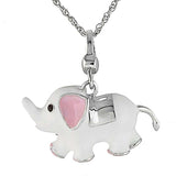 LOS421 - Silver 925 Sterling Silver Chain Pendant with Top Grade Crystal in Siam - Alamode - Flyclothing LLC