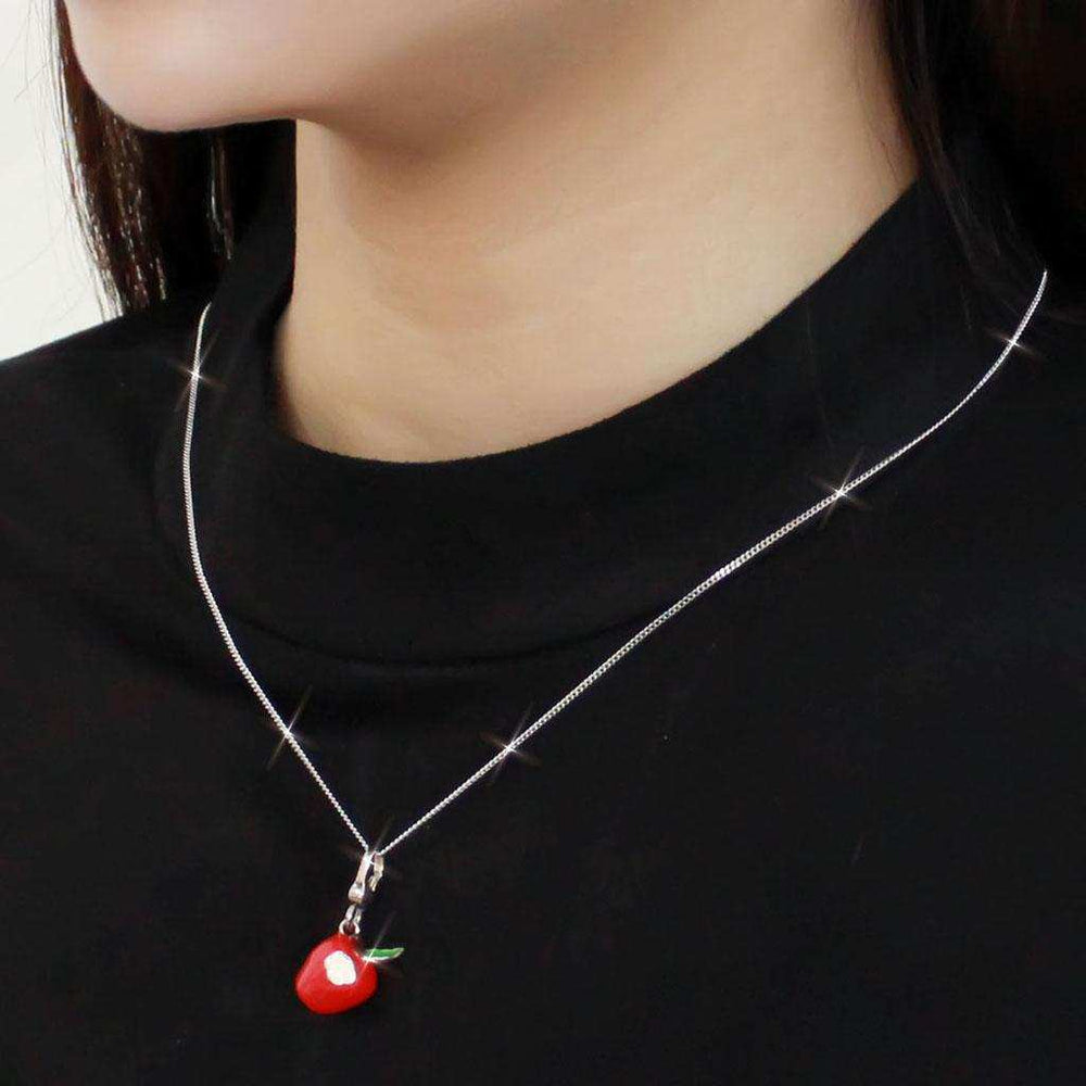 LOS428 - Silver 925 Sterling Silver Chain Pendant with No Stone - Alamode - Flyclothing LLC