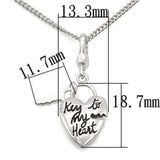 LOS430 - Silver 925 Sterling Silver Chain Pendant with No Stone - Alamode - Flyclothing LLC