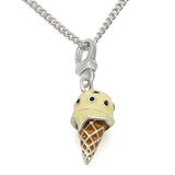 LOS431 - Silver 925 Sterling Silver Chain Pendant with No Stone - Alamode - Flyclothing LLC