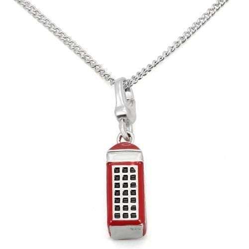 LOS440 - Silver 925 Sterling Silver Chain Pendant with No Stone - Alamode - Flyclothing LLC