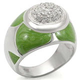 LOS457 - Silver 925 Sterling Silver Ring with AAA Grade CZ in Clear - Alamode - Flyclothing LLC