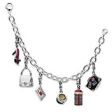 LOS607 - Silver 925 Sterling Silver Bracelet with Epoxy in Multi Color - Alamode - Flyclothing LLC