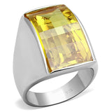 LOS693 - Silver 925 Sterling Silver Ring with AAA Grade CZ in Topaz - Alamode - Flyclothing LLC