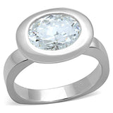 LOS750 - Silver 925 Sterling Silver Ring with AAA Grade CZ in Clear - Alamode - Flyclothing LLC
