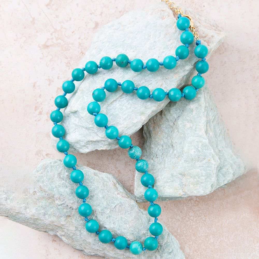 Love Knots Blue Turquoise Necklace - Barse Jewelry - Flyclothing LLC