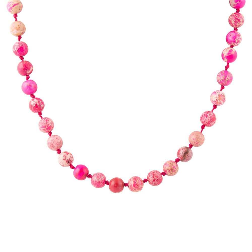 Love Knots Pink Jasper Necklace - Barse Jewelry - Flyclothing LLC