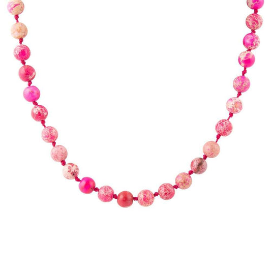 Love Knots Pink Jasper Necklace - Barse Jewelry - Flyclothing LLC