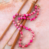 Love Knots Pink Jasper Necklace - Barse Jewelry - Flyclothing LLC