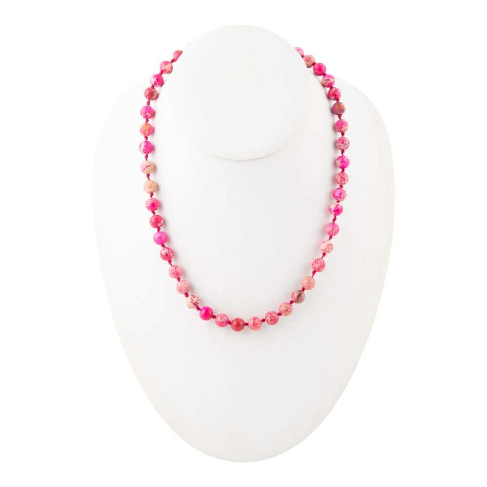 Love Knots Pink Jasper Necklace - Barse Jewelry - Flyclothing LLC