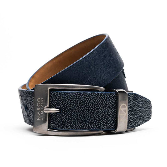Lucca Belt Navy / Black - Marco Di Milano - Flyclothing LLC