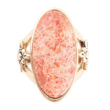 Lucent Orange Coral Golden Ring - Barse Jewelry - Flyclothing LLC