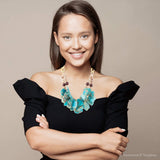 Lucia Blue Jasper and Fire Agate Golden Strand Necklace - Barse Jewelry - Flyclothing LLC