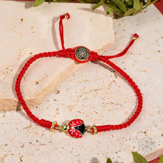 Lucky Ladybug - Four-Strand Red String Bracelet - Conscious Items - Flyclothing LLC