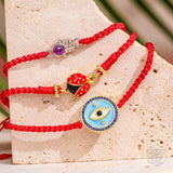 Lucky Ladybug - Four-Strand Red String Bracelet - Conscious Items - Flyclothing LLC
