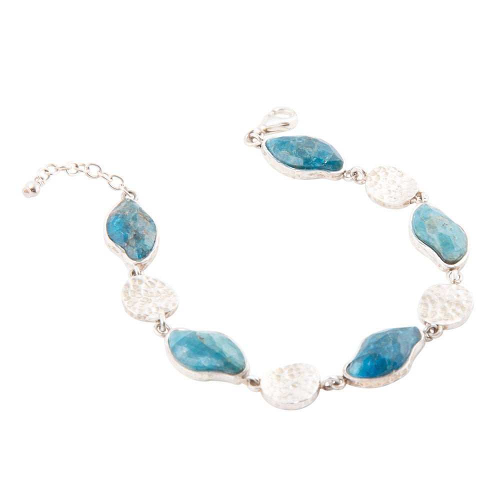 Luna Blue Apatite and Sterling Silver Line bracelet - Barse Jewelry - Flyclothing LLC