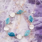 Luna Blue Apatite and Sterling Silver Line bracelet - Barse Jewelry - Flyclothing LLC