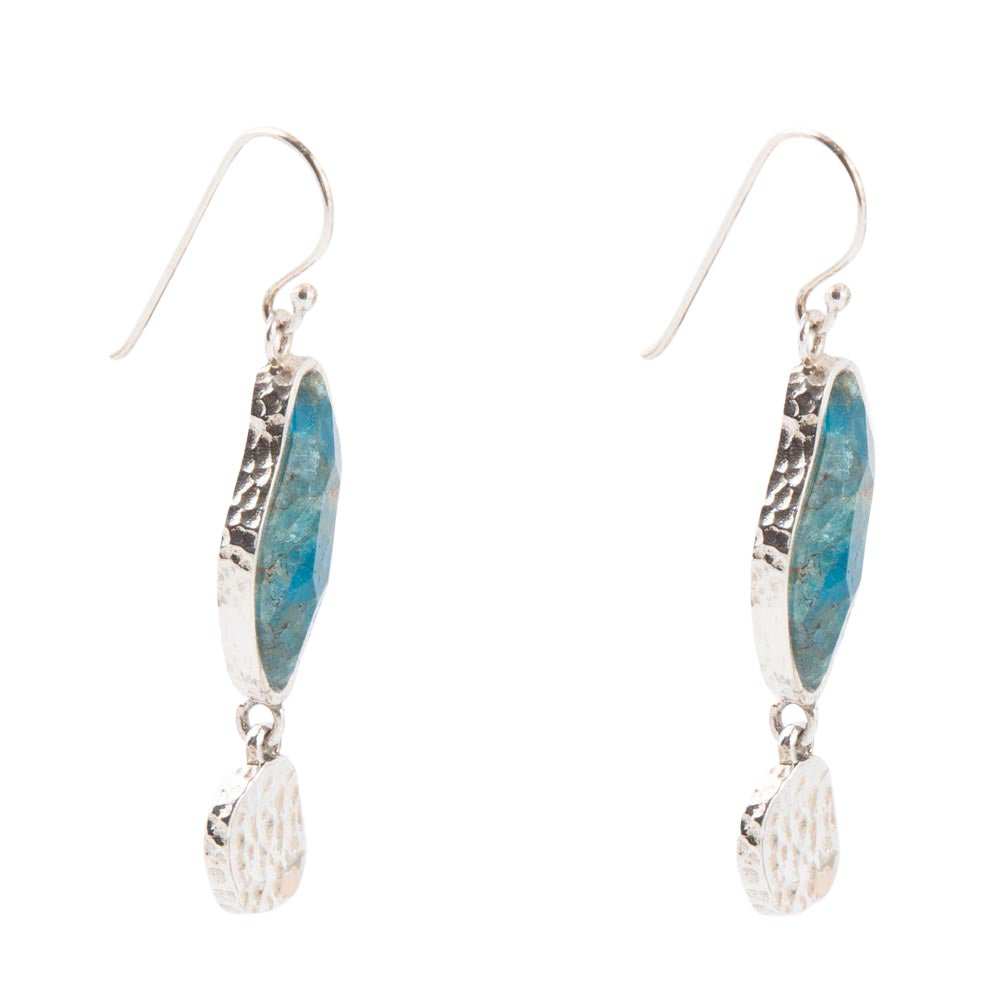 Luna Blue Apatite and Sterling Silver Drop Earrings - Barse Jewelry - Flyclothing LLC