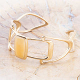 Luster Yellow Agate and Golden Cuff Bracelet - Barse Jewelry - Flyclothing LLC