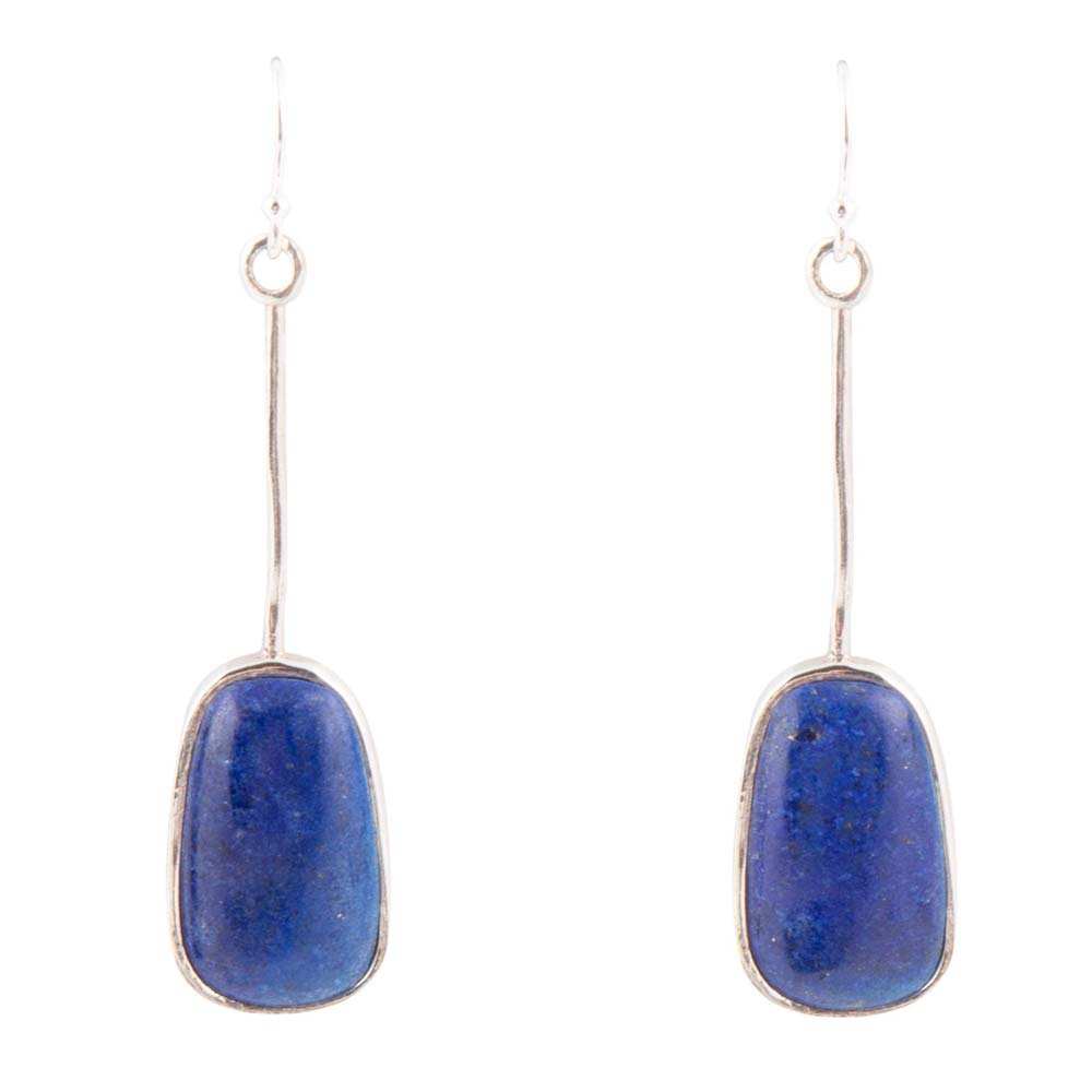 Madeleine Blue Lapis and Sterling Silver Drop Earrings - Barse Jewelry - Flyclothing LLC