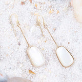 Madeleine White Mother of Pearl and Bronze Earrings - Barse Jewelry - Flyclothing LLC