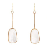 Madeleine White Mother of Pearl and Bronze Earrings - Barse Jewelry - Flyclothing LLC