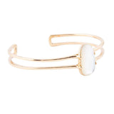 Madeline White Mother of Pearl and Golden Cuff Bracelet - Barse Jewelry - Flyclothing LLC
