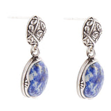 Madrid Blue Lapis Sterling Silver Post Drop Earrings - Barse Jewelry - Flyclothing LLC