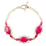 Magenta Agate Link Bracelet - Barse Jewelry - Flyclothing LLC
