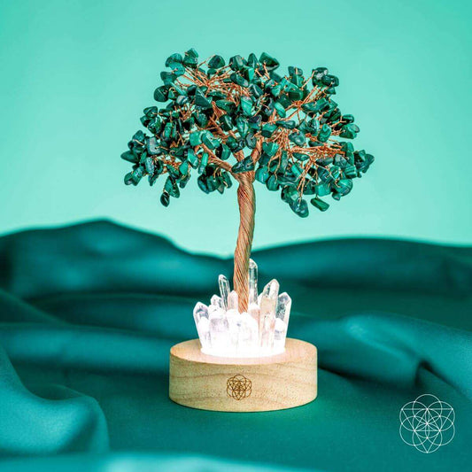 Malachite Anxiety Tree Lamp - Conscious Items - Flyclothing LLC