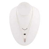 Marcasite and Onyx Sterling Silver Layered Necklace - Barse Jewelry - Flyclothing LLC