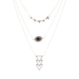 Marcasite and Onyx Sterling Silver Layered Necklace - Barse Jewelry - Flyclothing LLC