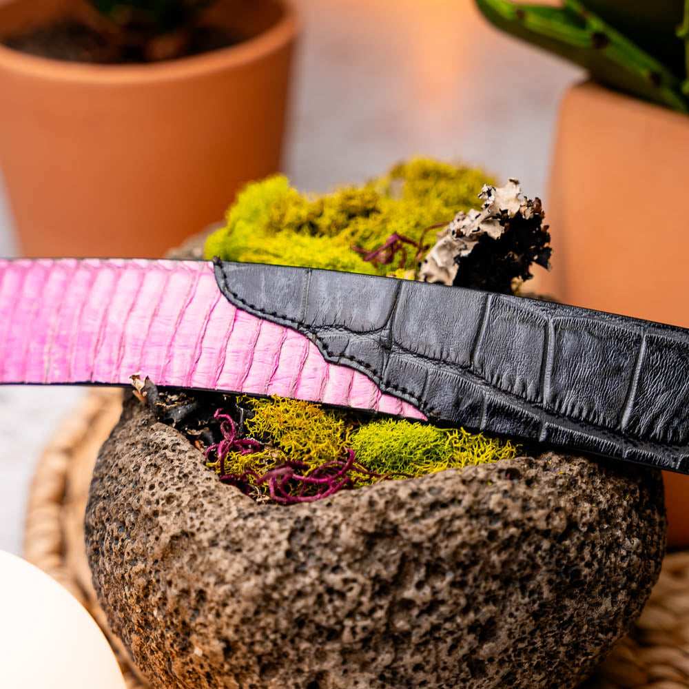 Moncalieri Belt Pink / Gray - Marco Di Milano - Flyclothing LLC