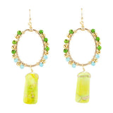 Margarita Green Jasper Golden Drop Earrings - Barse Jewelry - Flyclothing LLC