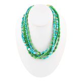 Margarita Mixed Lime Green and Blue Toursade Necklace - Barse Jewelry - Flyclothing LLC