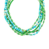 Margarita Mixed Lime Green and Blue Toursade Necklace - Barse Jewelry - Flyclothing LLC