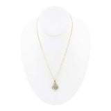 Melita Green Aventurine Golden Pendant Necklace - Barse Jewelry - Flyclothing LLC