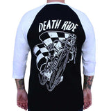 Black Market Art Company Death Ride Mens Baseball T-Shirt - Black Market Art Company - Flyclothing LLC