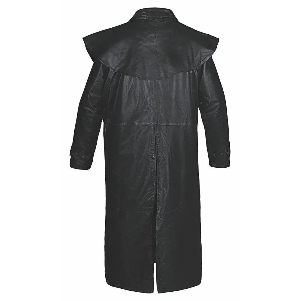 Mens Premium Leather Duster - Unik Just for Bikers - Flyclothing LLC