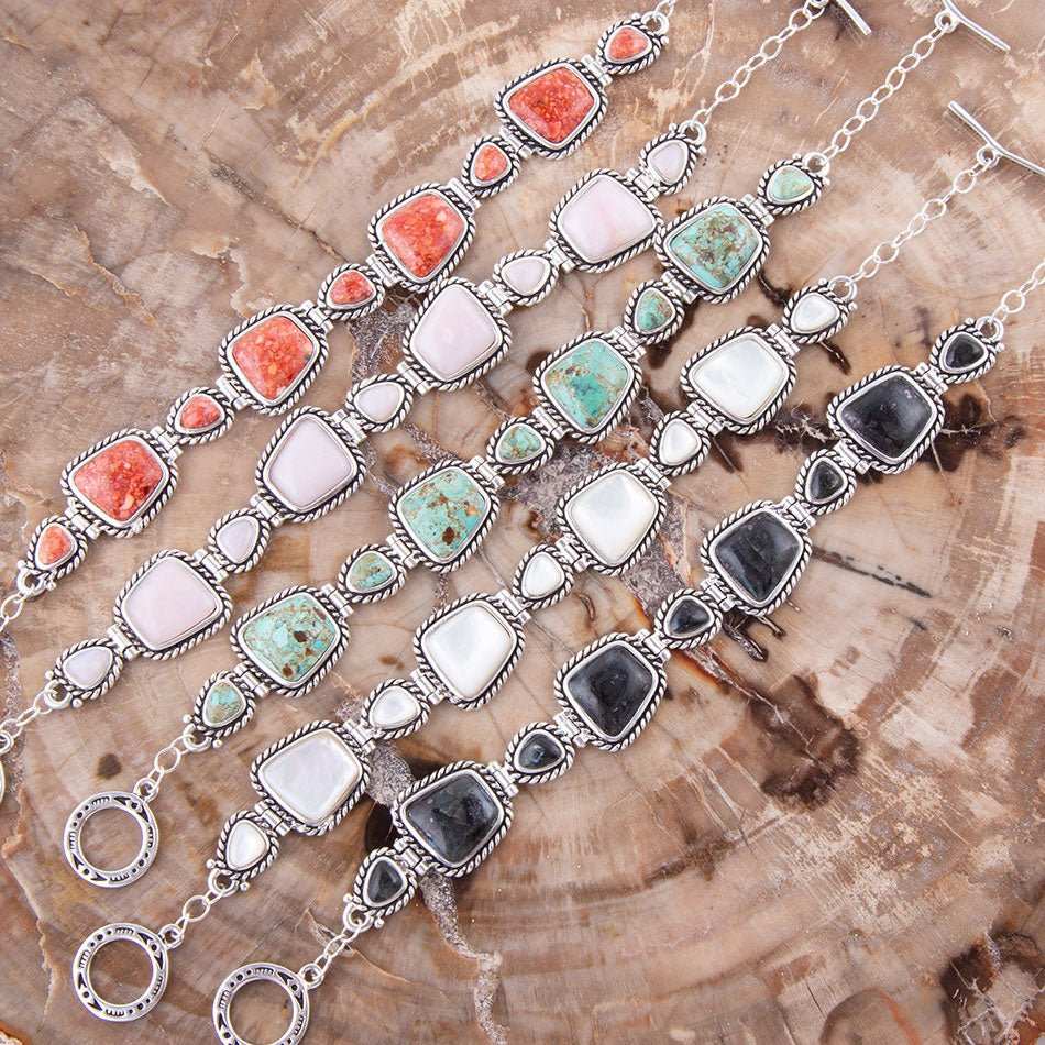 Midnight Labradorite and Sterling Silver Toggle Bracelet - Barse Jewelry - Flyclothing LLC