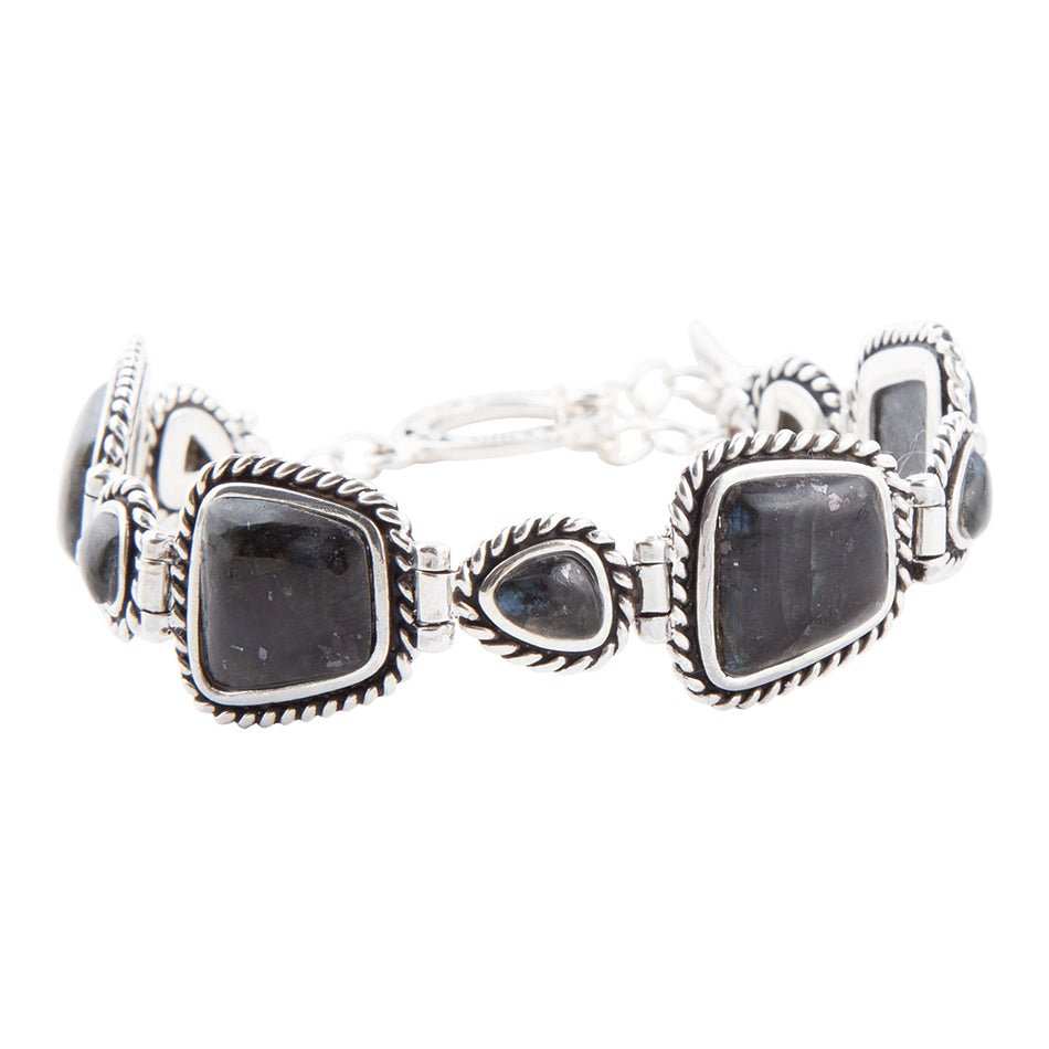 Midnight Labradorite and Sterling Silver Toggle Bracelet - Barse Jewelry - Flyclothing LLC