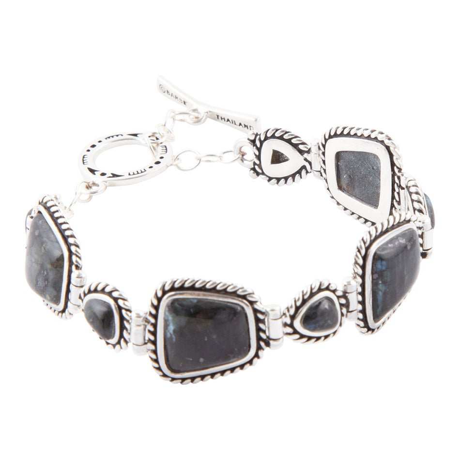 Midnight Labradorite and Sterling Silver Toggle Bracelet - Barse Jewelry - Flyclothing LLC