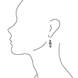Mija Turquoise and Magenta Stack Earrings - Barse Jewelry - Flyclothing LLC