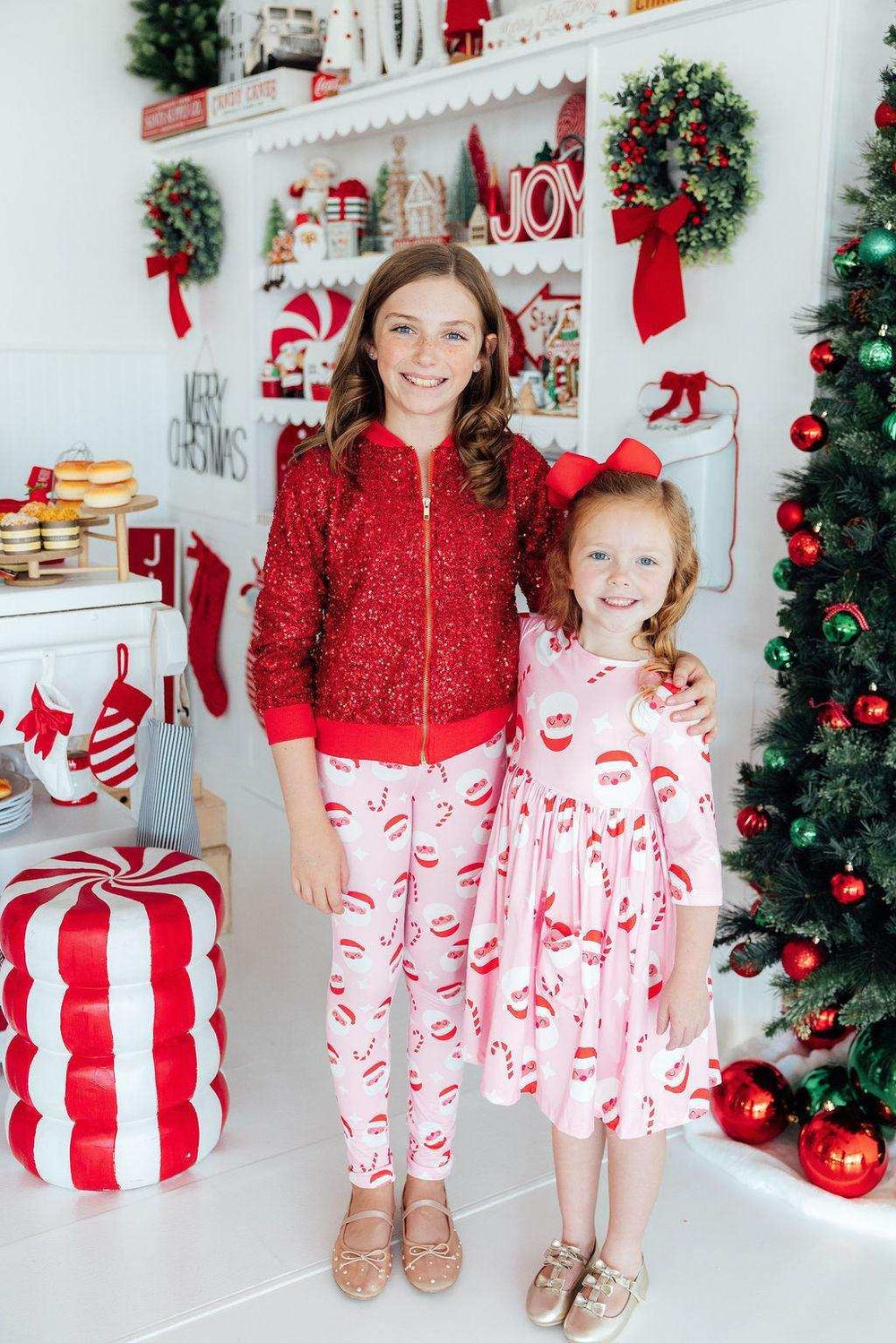 Jingle Bells 3/4 Sleeve Pocket Twirl Dress - Mila & Rose ® - Flyclothing LLC
