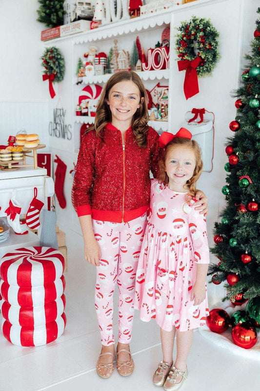 Jingle Bells 3/4 Sleeve Pocket Twirl Dress - Mila & Rose ® - Flyclothing LLC