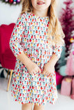 Merry & Bright 3/4 Sleeve Pocket Twirl Dress - Mila & Rose ® - Flyclothing LLC